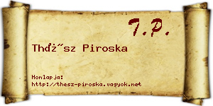 Thész Piroska névjegykártya
