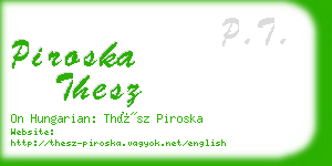 piroska thesz business card